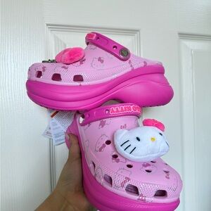 Hello Kitty Pink Kids Sandals with Plush Accent